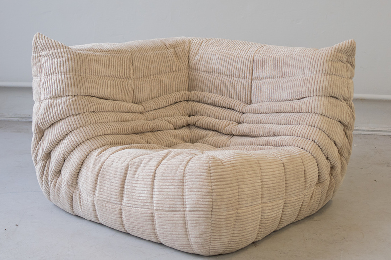 Togo Ecksofa Cord Beige Design by Michel Ducaroy COCOLI